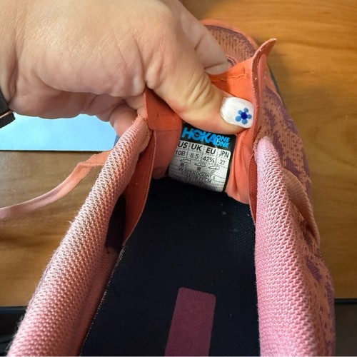 Hoka Women's Speedgoat 5 Running Shoe Orange Pink Blue Sunset Tennis Shoe 10 - Picture 6 of 9