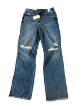 Judy Blue High Waisted Knee Destroy Straight Leg Jeans Sz 7/28 New Blue Tonya