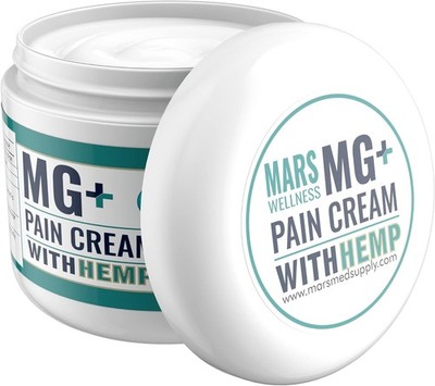 MARS WELLNESS MG+ Hemp Pain Cream (4 oz) - Maximum Strength Arnica & Magnesium C