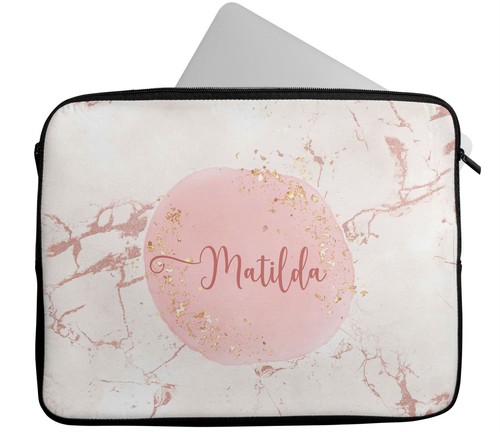 Personalised Any Name Marble Design Laptop Case Sleeve Tablet Bag 680 - Picture 8 of 12
