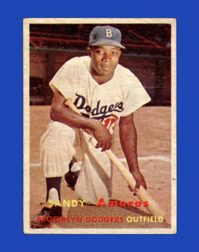 1957 Topps Set-Break #201 Sandy Amoros LOW GRADE (crease) *GMCARDS*