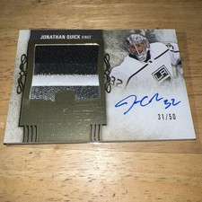 22-23 THE CUP LIMITED LOGOS AUTO PATCH JONATHAN QUICK  3clr PATCH 31/50 KINGS