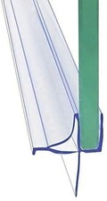 36" Clear Vinyl Shower Sweep with Drip Rail for 1/4" Frameless Glass Door