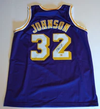 MAGIC JOHNSON SIGNED AUTOGRAPHED XL JERSEY  COA #MJ03959 AUTO
