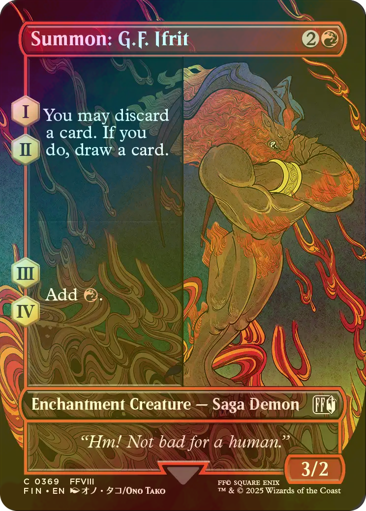 MTG FOIL Summon: G.F. Ifrit (Full Art ) English | eBay