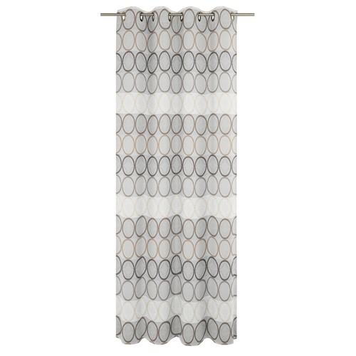 Einzelschal mit Ösen ZIRBELLO - braun - 145x132 cm blickdicht - Bild 2 von 4