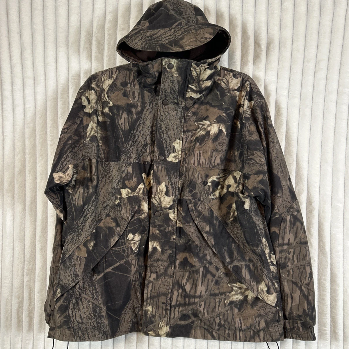 90s Vintage Cabela's Camo Dry-plus Hunting Jacket W/ Thinsulate Insulation, Size S Regular, Brown Dominant Camouflage USA Made