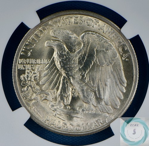 1946-D Walking Liberty Half Dollar NGC MS 66+ w/CAC -Champagne and Amber Gold - Picture 12 of 14