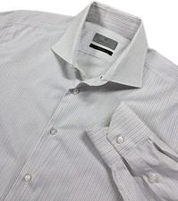 Canali Exclusive Dress Shirt Mens 42 16.5 Striped Long Sleeve Button Up Italy
