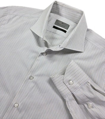 Canali Exclusive Dress Shirt Mens 42 16.5 Striped Long Sleeve Button Up  Italy
