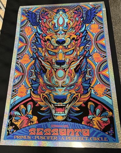 Affiche feuille signée Sessanta Peterson Events Center Pittsburgh Slater 19/75 outil