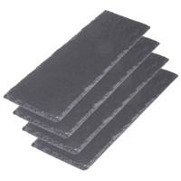 Westmark 4 Naturschiefer-/Servierplatten, Mit Kratzschutz, FläChe: Je 30 X 1Cm
