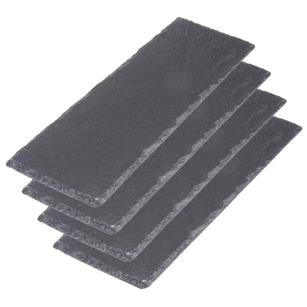 Westmark 4 Naturschiefer-/Servierplatten, Mit Kratzschutz, FläChe: Je 30 X 1Cm-image