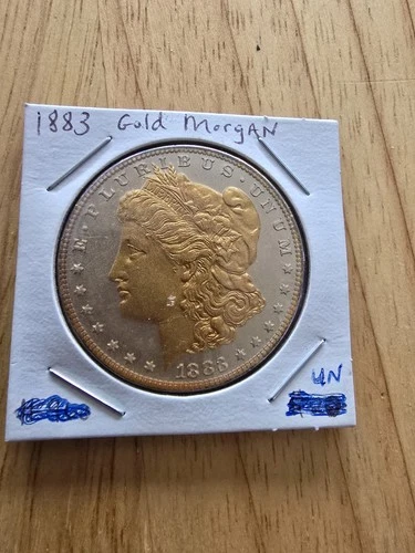 1883 Morgan Silver Dollar Gold Shield Uncirculated Mint Beautiful Coin