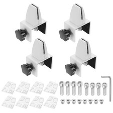 1.8x1.3x2.1" Desk Divider Support Clamp, 4 Pcs Aluminum Desk Shield Clamp Des...