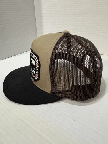 El Viejon Azteca Black Khaki Brown Flat bill- Hat Cap - Azteca 4 - Picture 3 of 4