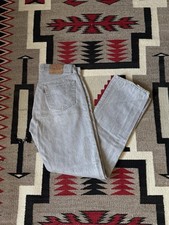 Vintage 80s Levi's 501 Men's Light Gray Jeans 33x33.5