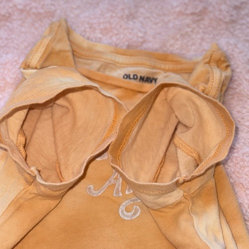 Girls Orange Tie Dye Old Navy Size Small 6/7 Good Times Short Sleeve Shirt Top - Picture 7 of 8
