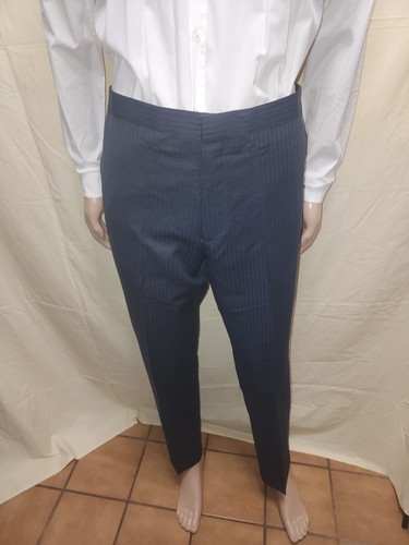 JCREW Men's Navy Herringbone Shawl Collar Tuxedo Suit Size 44R 36W-32L - Picture 7 of 14
