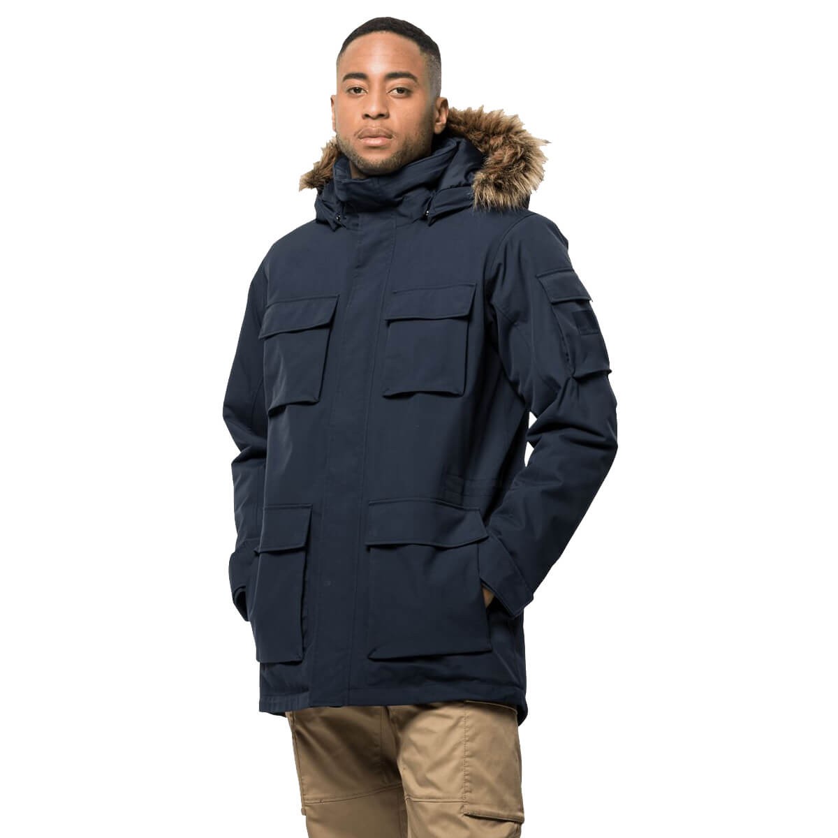 Jack Wolfskin Mens Glacier Canyon Parka Jacket - Night Blue - XXL