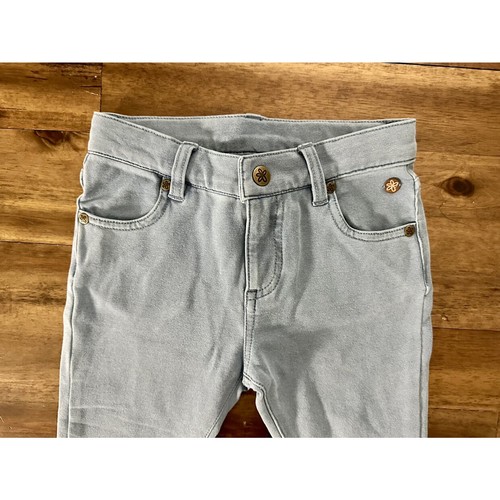 NWT Matilda Jane Just Imagine Cropped Tab Capri Blue Denim Jeggings Pants 6 - Picture 8 of 10