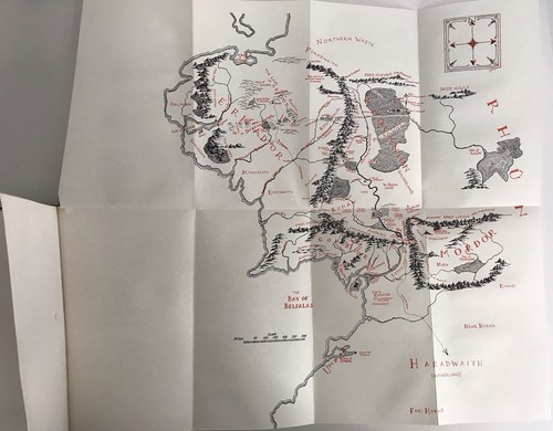 Lord of the Rings Trilogy Box Set 1965 2nd Edition J.R.R. Tolkien Maps *READ* - Foto 8 di 24