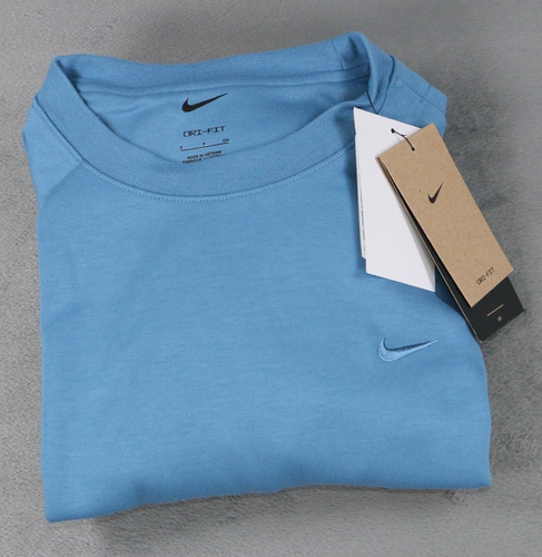 Nike Suéter Para Hombres Azul Dri-FIT Cuello Redondo UPF 40+ Pullover Atlético Nuevo Talla Pequeña - Imagen 9 de 9