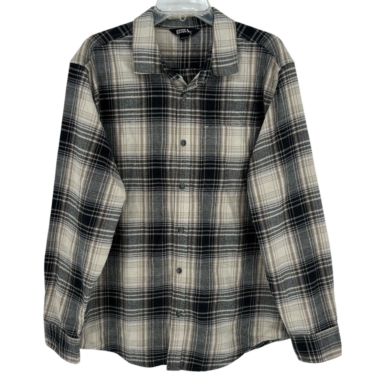 Eddie Bauer Lightweight Plaid Flannel Shirt Mens XL Gray Button Down Outdoor
Opens in a new window o