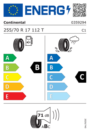 TYRE SUMMER CONTINENTAL 255/70 R17 112T CROSSCONTACT ATR M+S - Picture 2 of 5