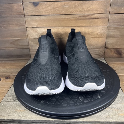 Nike Womens Size 8 Epic Phantom React Flyknit Black Slip On Athletic Sneakers - Picture 2 of 10
