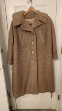 Vintage 1950's Loopy Boucle Coat Stroock Label Retailed By Doms East Orange NJ