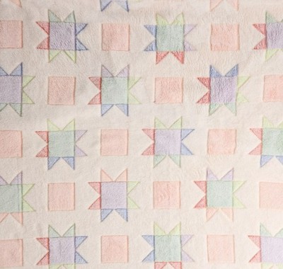 The Big One Throw Pastel Star Patchwork Oversized Blanket 6  X 5 