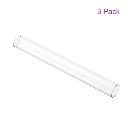 3pcs 14" Clear Rigid Plastic Pipe 17mm x 20mm Round Tube for Plumbing - Picture 5 of 5