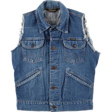 Vintage 70'S-80'S Wrangler denim vest with black tag size S men's