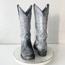 Lane LEXINGTON Womens Cowboy Boots 8.5 Black Western Cowgirl Tall Pointed Toe