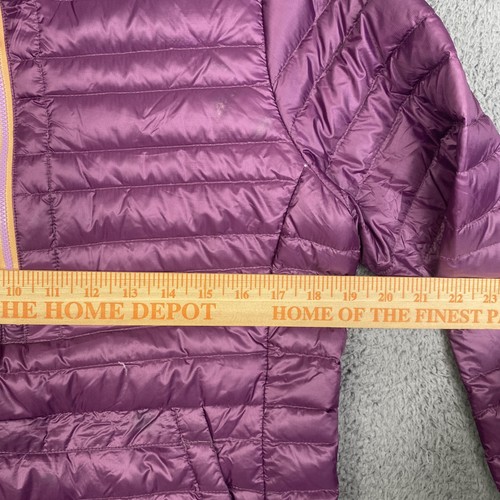 Stio Down Puffer Jacket Womens Medium Purple Hooded Pullover Pertex Quantum - Picture 7 of 10
