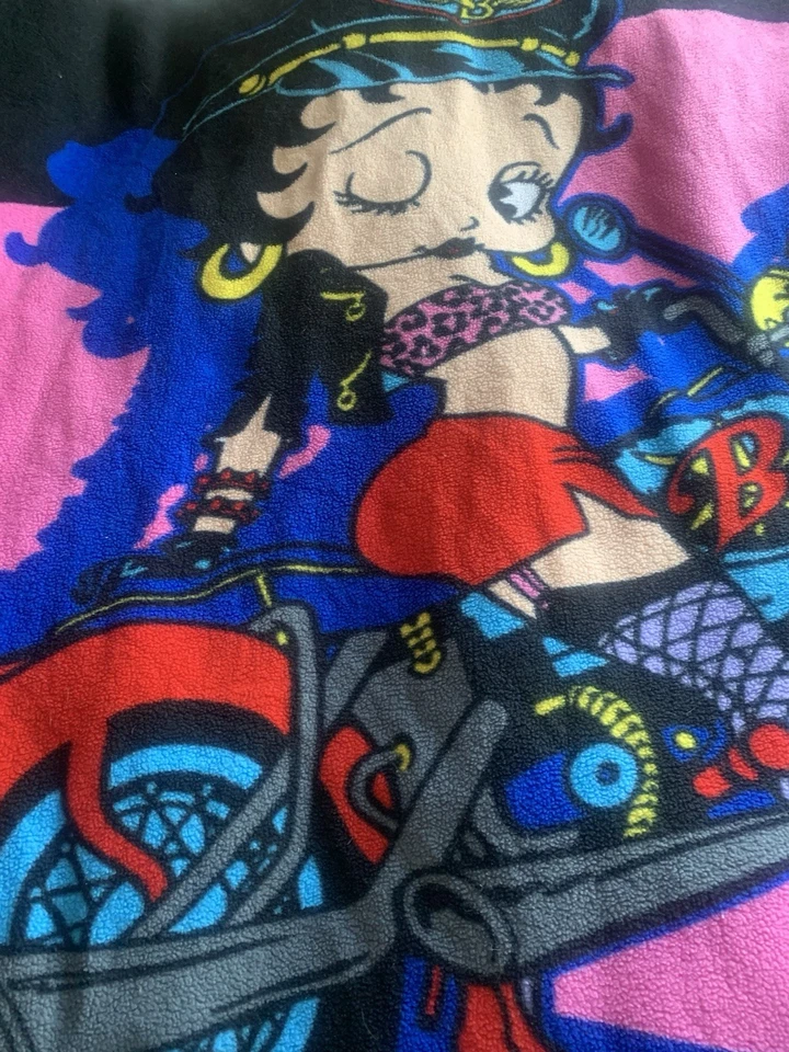 Manta polar Betty Boop 60x50 para montar en motocicleta 2004 vintage Foto 2 de 4