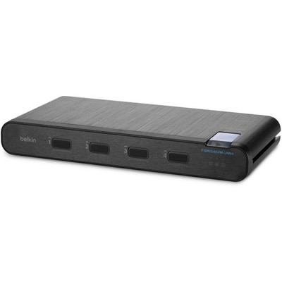 NEW IN BOX Belkin F1DN204KVM-UN-3 4-Port Universal Secure Dual-Head KVM Switch