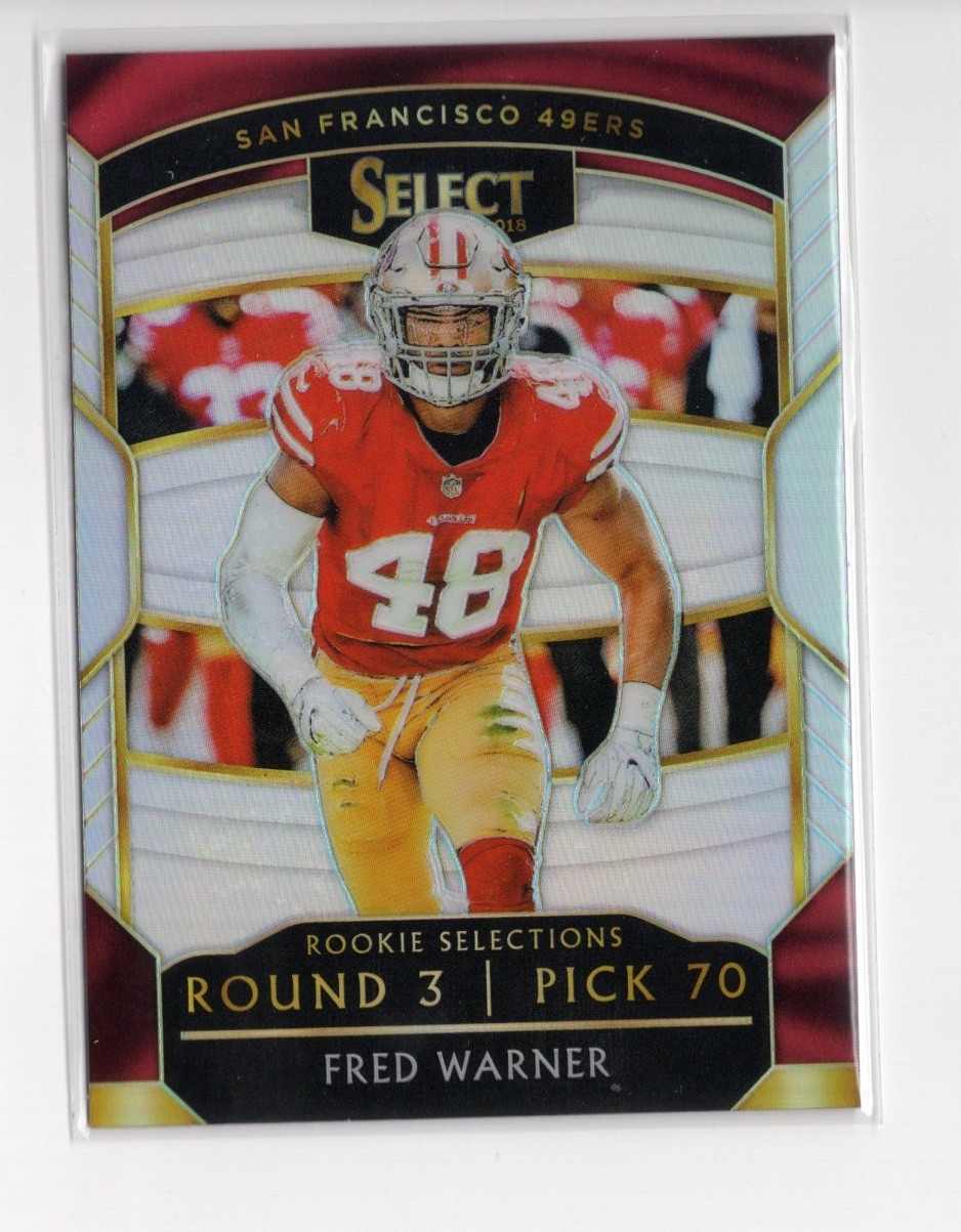 2018 Panini Select Rookie Selections Fred Warner #RS-18 Silver Prizm RC