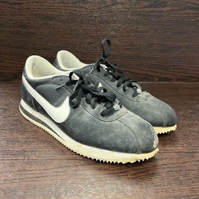 Nike Cortez Men's Sneakers Size 12 Black White Shoes 316418-012 Basic Leather