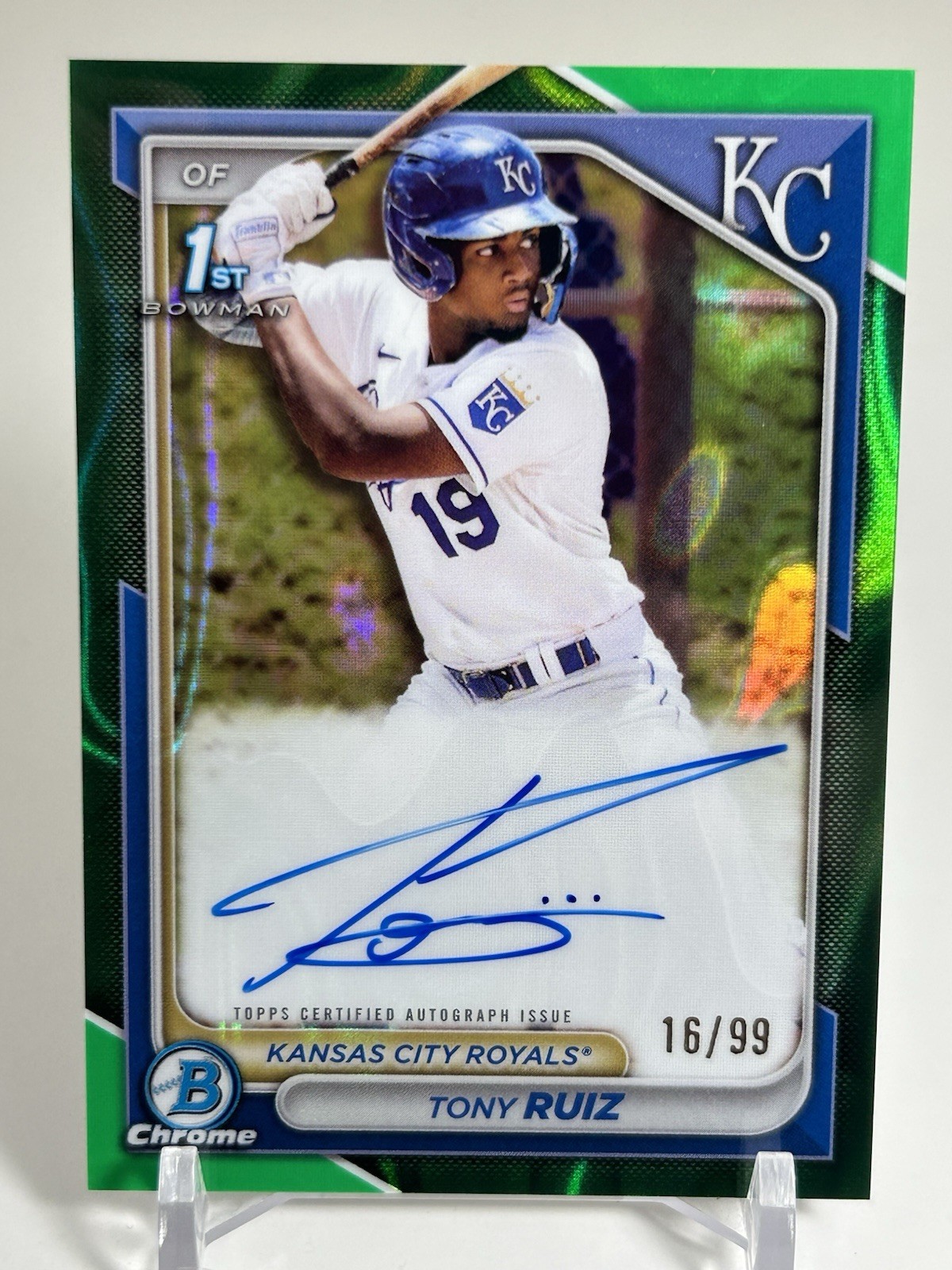 2024 Bowman Chrome - Tony Ruiz #CPA-TR Auto Green Lava Refractors /99