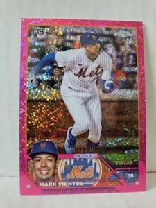 Mark Vientos 2023 Topps Chrome #8 Magenta Speckle Refractor /350 Rookie