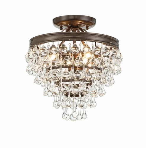 Crystorama Lighting Group 130_CEILING Calypso 3 Light 13"W - Bronze - Picture 1 of 12