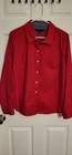 Tommy Hilfiger Women's Red Button-Up Long Sleeve Collared Shirt XL