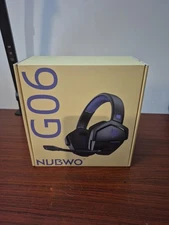 NUBWO G06 Dual Wireless Gaming Headset with Microphone 2.4Ghz , Purple