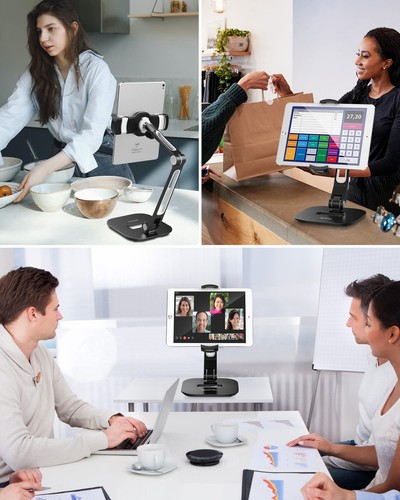 Tablet Stand, Multi-Angle Adjustable iPad Stand Holder, 360° Swivel Tablets S... - Picture 7 of 9