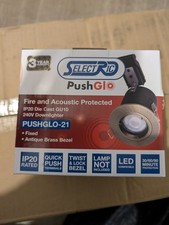 Selectric PUSHGLO-21 Antique Brass Bezel IP20 Die Cast GU10