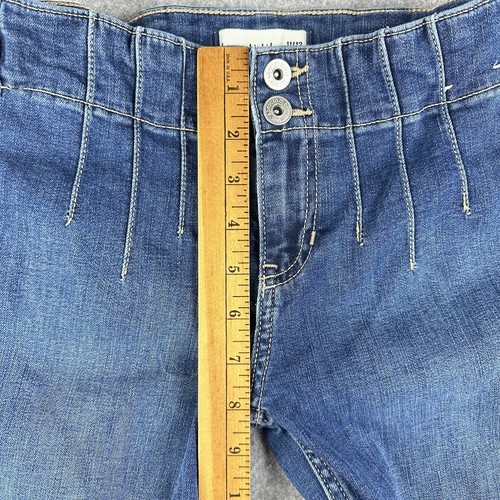 Abercrombie Kids Jeans Girls 11 12 High Rise Flare Med Wash Western Boho Stretch - Picture 11 of 15