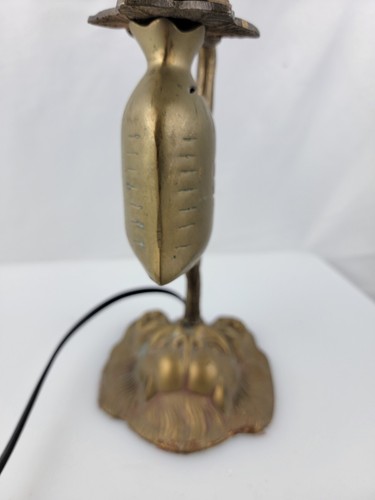Vintage Good Luck Health Money Bag Lion Brass Table Lamp - Picture 6 of 21