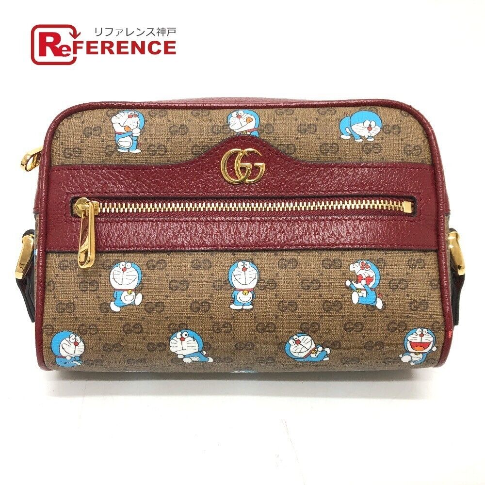 Gucci 647784 Doraemon X Gg Supreme Shoulder Bag Brown Ladies Gucci 647784 Doraemon X Gg Supreme Shoulder Bag Brown Ladies